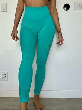 Gymshark Seamless High-Waist Leggings - Teal/Aqua